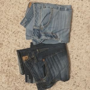 American eagle straight jeans, two pairs sz 6